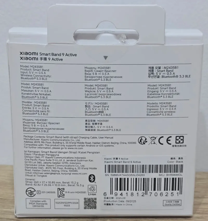 Xiaomi Smart Band 9 Active Negra afbeelding 5