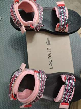 Sandalias Lacoste Mujer Rosa y Negro