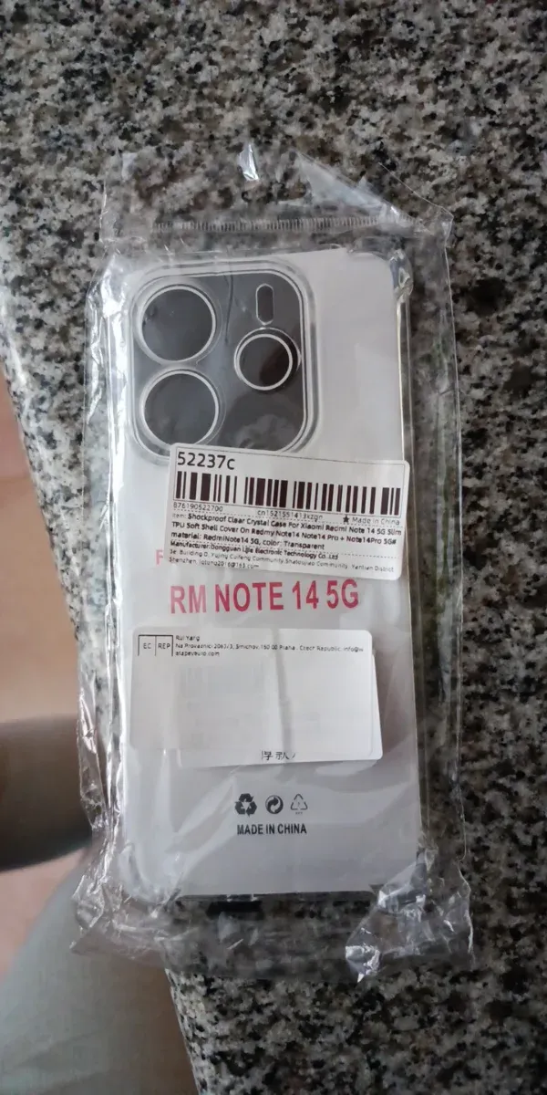 Funda Xiaomi Redmi Note 14 5G Transparente