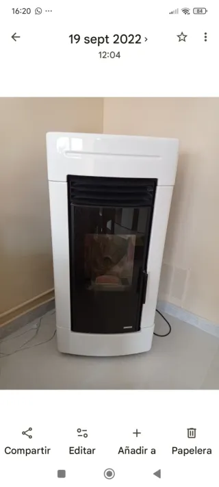 Estufa de pellets moderna