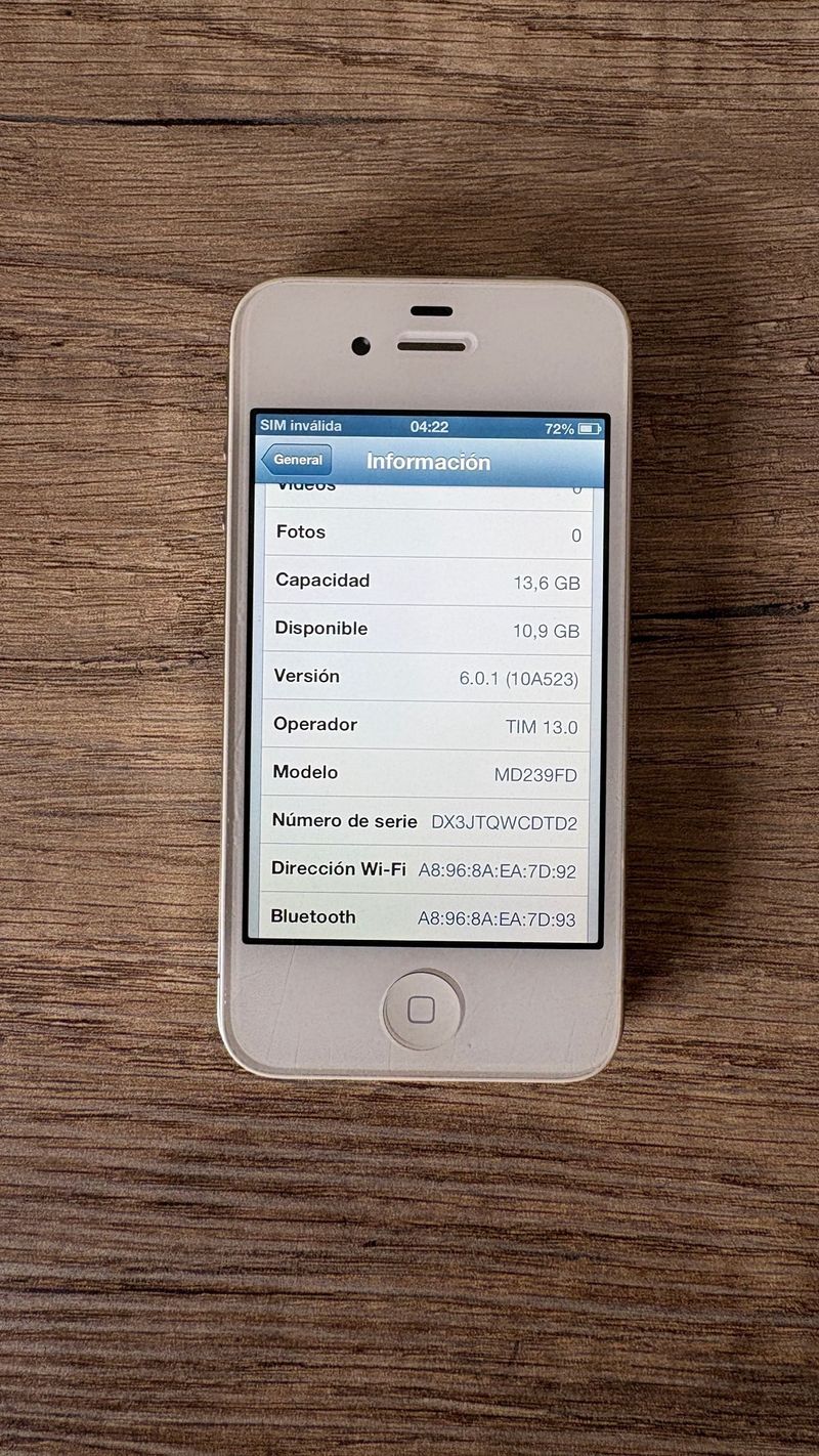 iPhone 4S Blanco | iOS 6.0.1