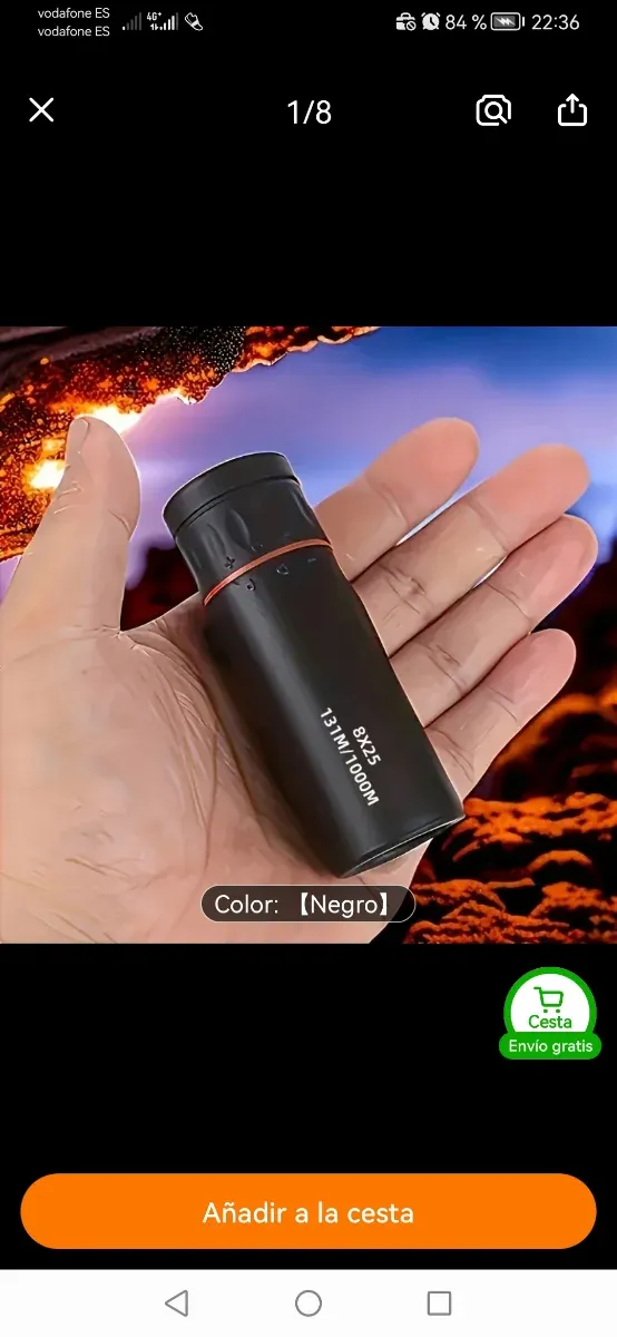 Monoscopio 8X25 Negro