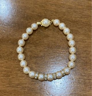Bracciale perle Maiorca con cristalli