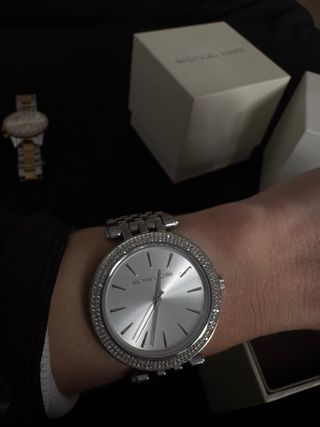 Reloj Michael Kors Mujer Plata y Blanco