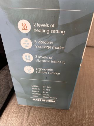 Cojín masaje y calor