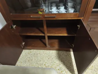 Conjunto comedor: mesa y 6 sillas madera