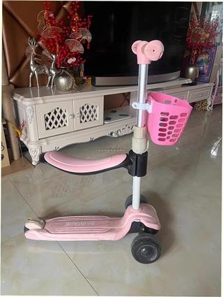 Patineta 3 ruedas rosa para niños