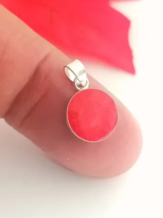 Mini Colgante Coral 10mm Plata Ley 925