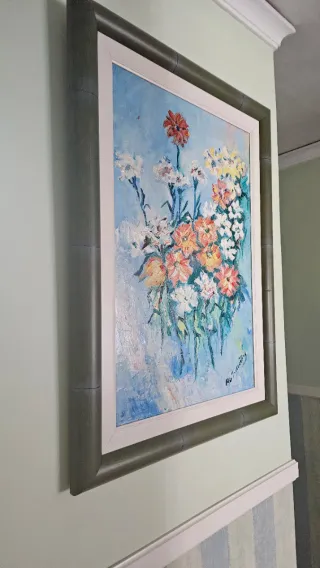 Cuadro Óleo Original Flores