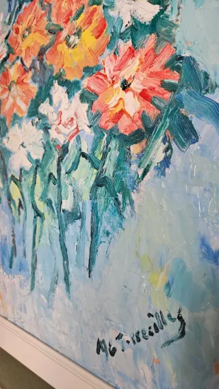 Cuadro Óleo Original Flores