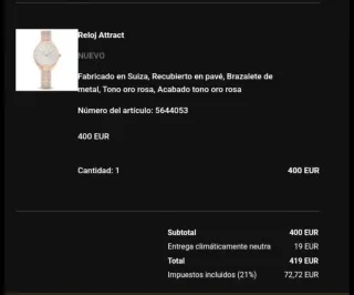 Reloj Swarovski Attract Oro y Plata