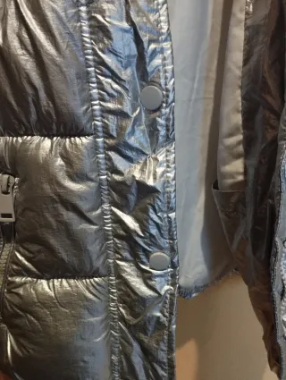 Plumífero niña plateado Lefties 5-6 años