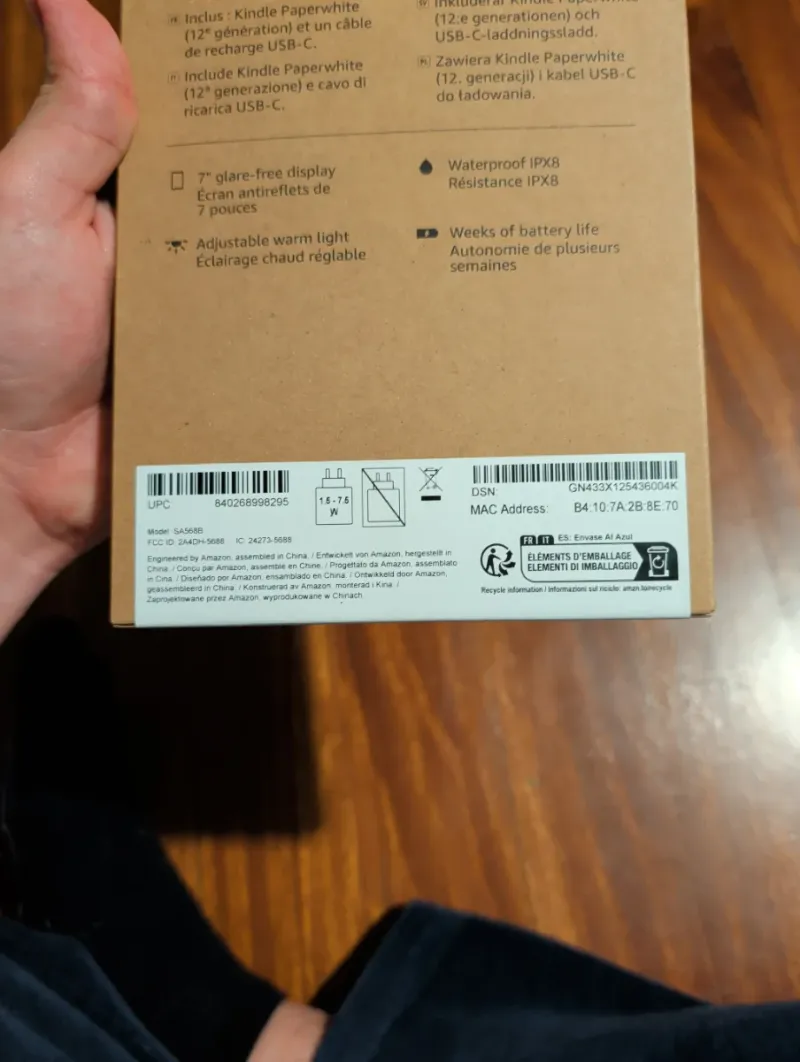 Kindle Paperwhite 16GB Negro Nuevo afbeelding 3