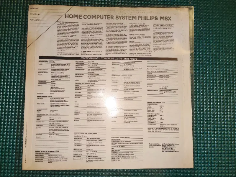 Philips MSX Homecomputer System propaganda,anuncio afbeelding 4
