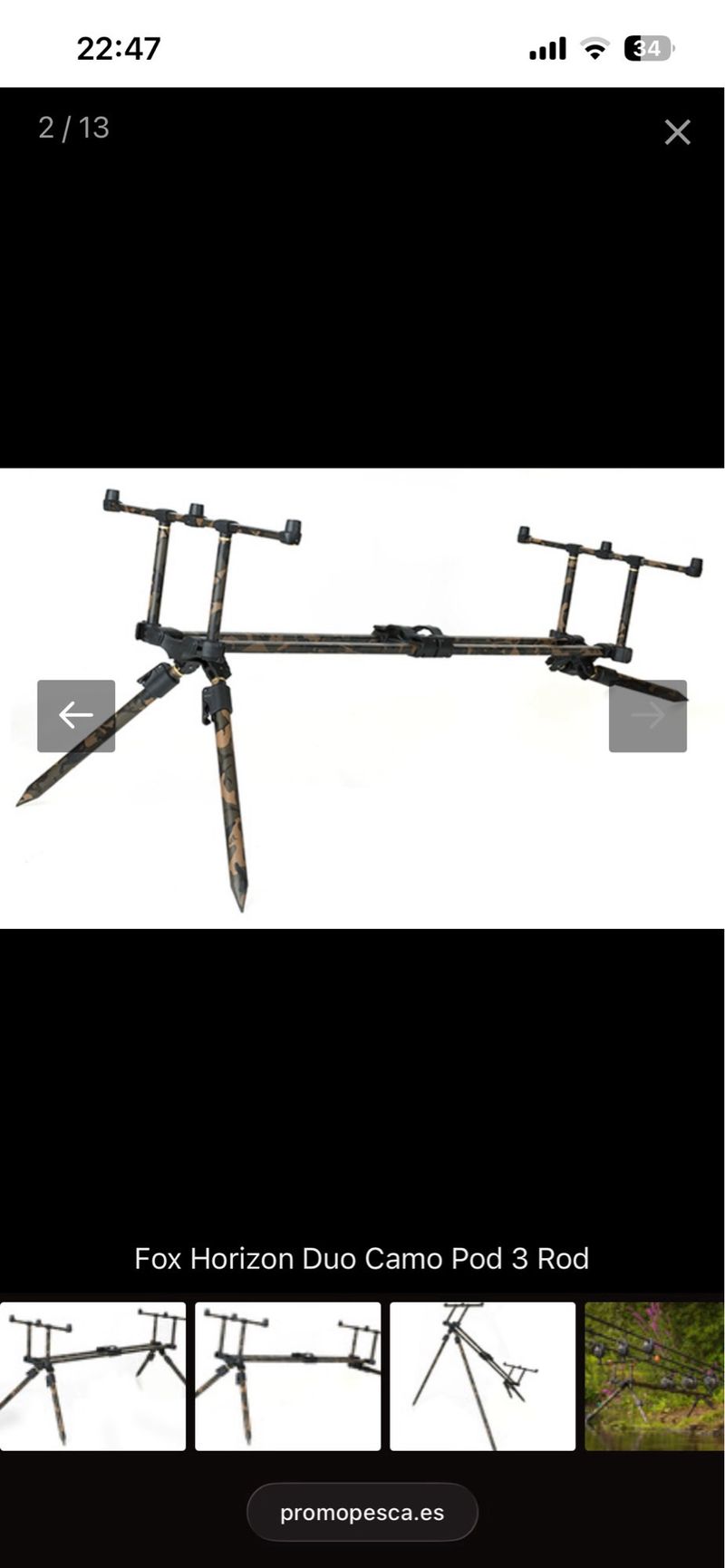 Fox Horizon Duo Camo Pod 3 cañas afbeelding 3