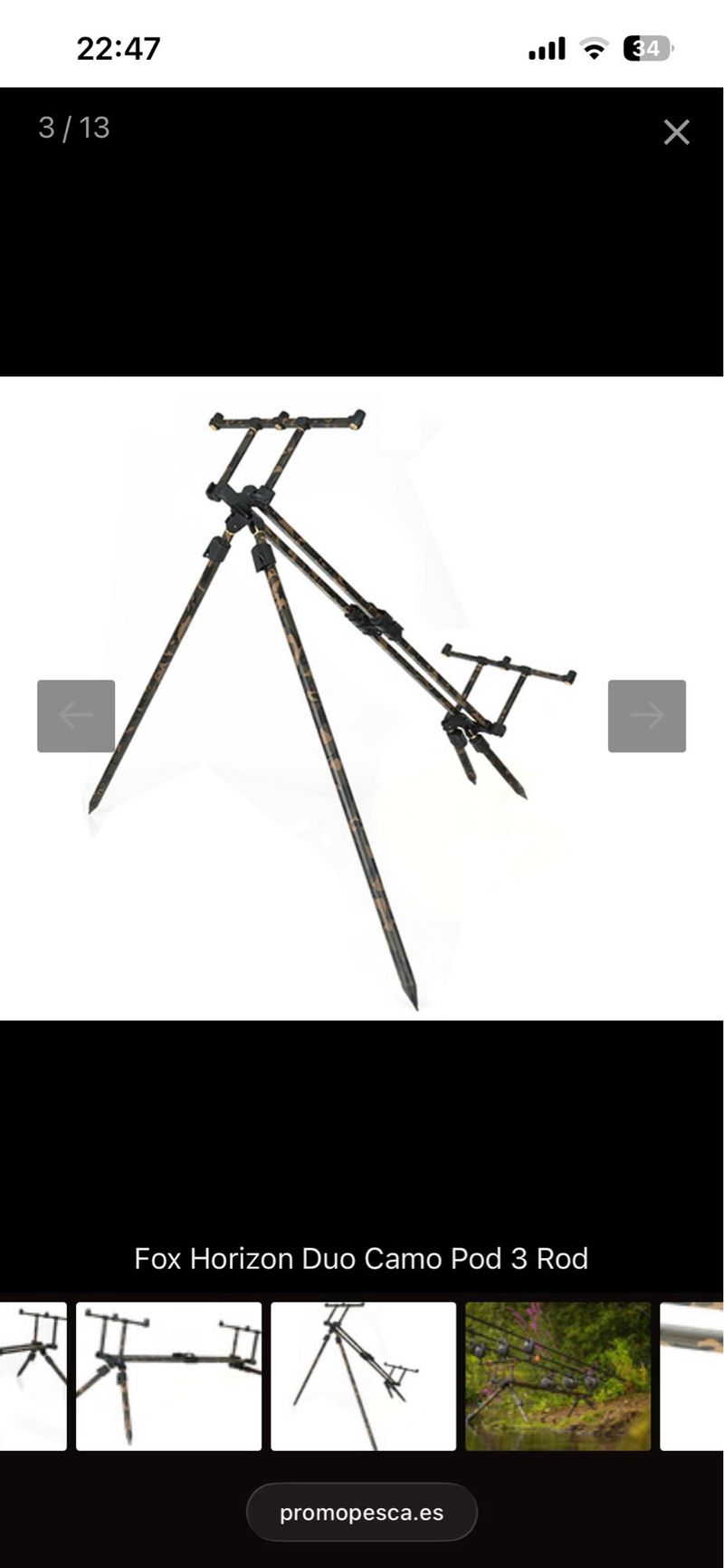 Fox Horizon Duo Camo Pod 3 cañas afbeelding 2
