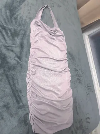 Vestido fiesta rosa brillante