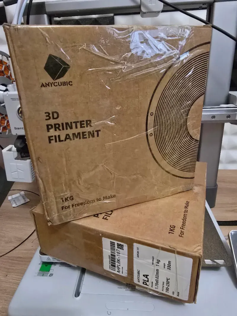2kg Filamento Negro PLA Basic ANYCUBIC