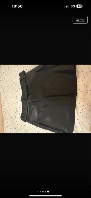 Falda cuero con cinturón