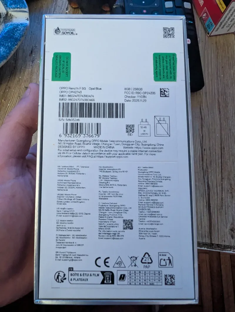 OPPO Reno14 F 5G 256GB 8GB RAM afbeelding 2