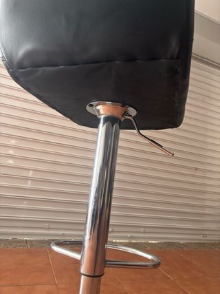 2 Taburetes Bar Polipiel Negro