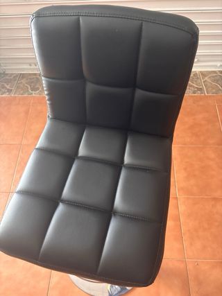 2 Taburetes Bar Polipiel Negro