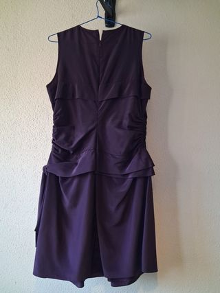 Vestido Purificación García. Berenjena. L.