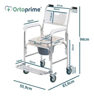 Silla de ruedas para ducha y WC