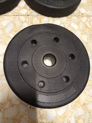 Barra y pesas ajustables