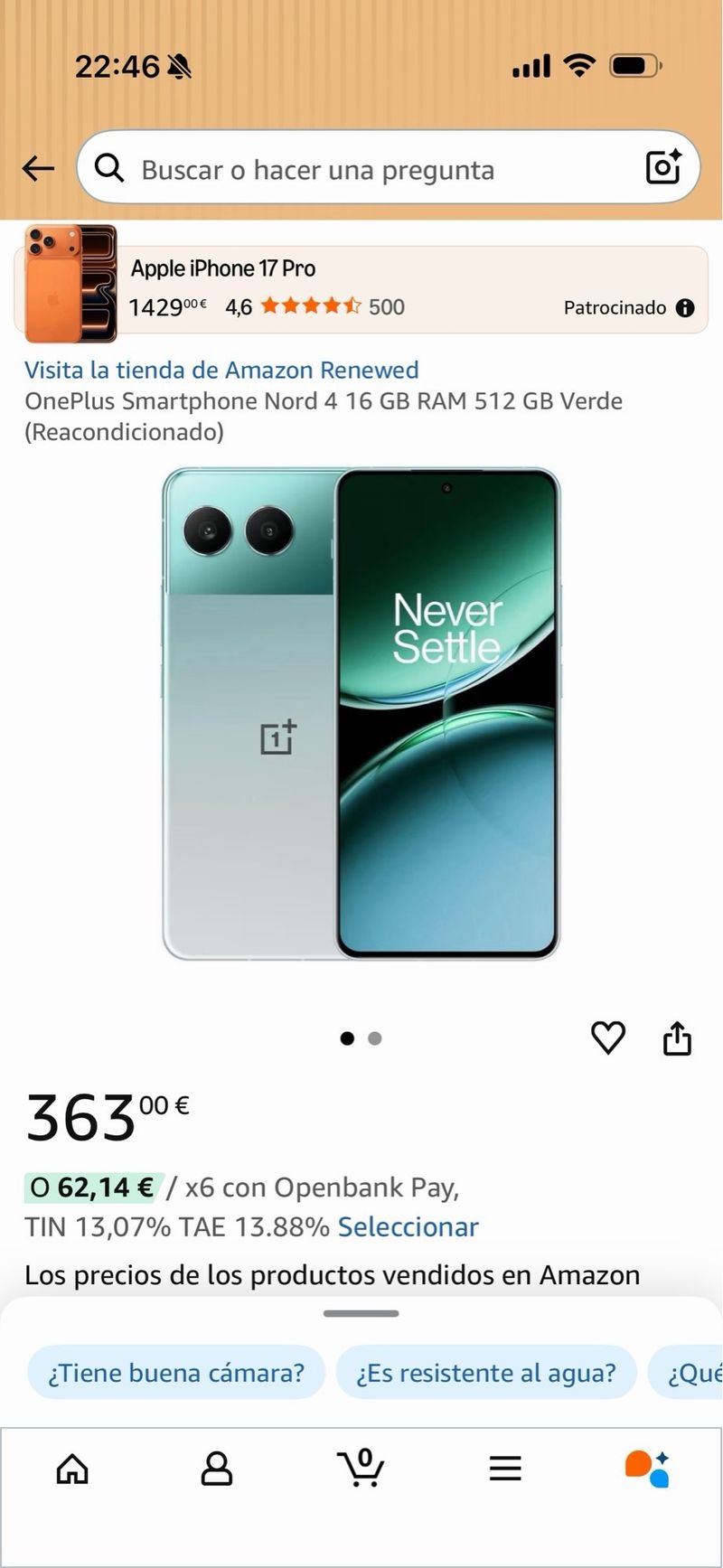 OnePlus Nord 4 16GB RAM Verde afbeelding 4