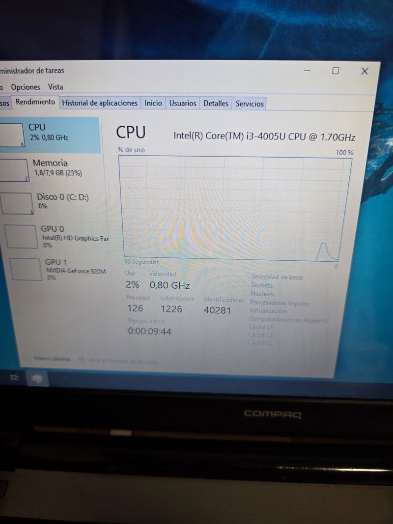 Ordenador portátil Compaq hp INTEL Core 3 , 8RAM afbeelding 3