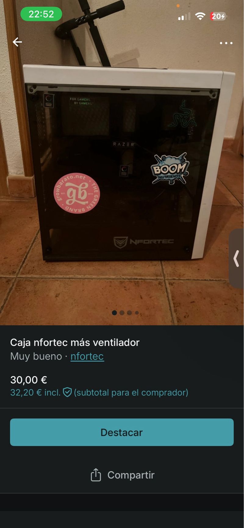 Caja PC Nfortec + Ventilador