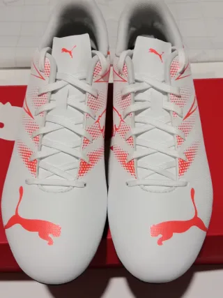 Zapatillas Fútbol Puma Talla 44 Blancas Naranja