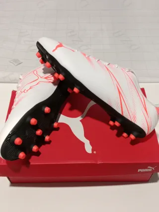 Zapatillas Fútbol Puma Talla 44 Blancas Naranja