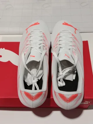 Zapatillas Fútbol Puma Talla 44 Blancas Naranja