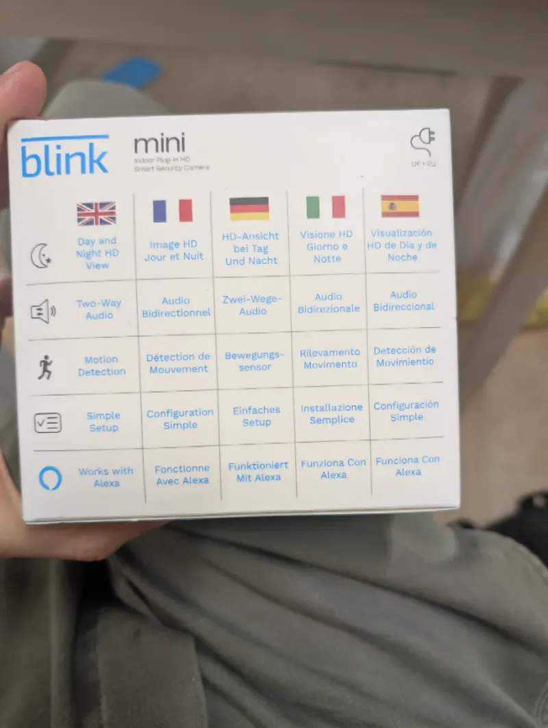 Cámara Blink Mini HD Interior afbeelding 2