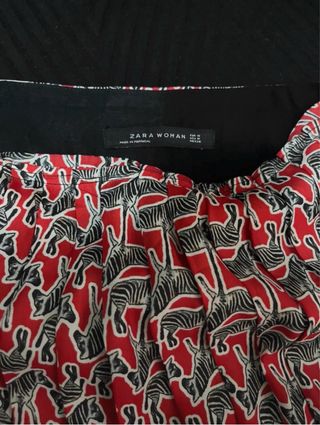 Falda pantalón Zara estampado como nueva