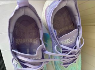 Zapatillas running mujer morado/verde azulado