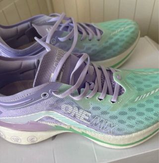 Zapatillas running mujer morado/verde azulado