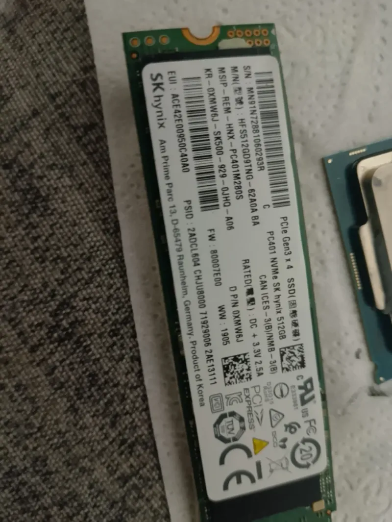 Lote RAM 16GB (2x8GB) + SSD NVMe 512GB + CPU i5 afbeelding 4