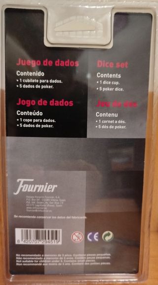 Cubilete dados poker + 5 dados