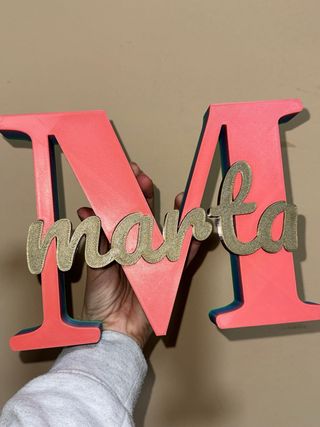 Letra M personalizada con nombre