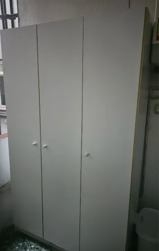 Mueble organizador lavadero blanco