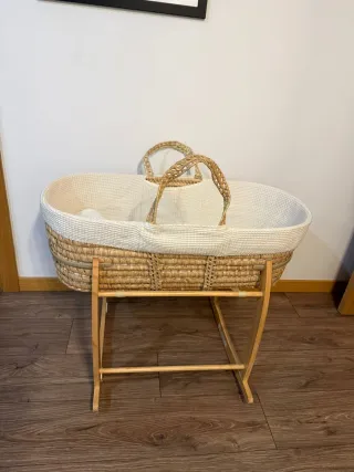 Cuna Moisés Mecedora Mimbre