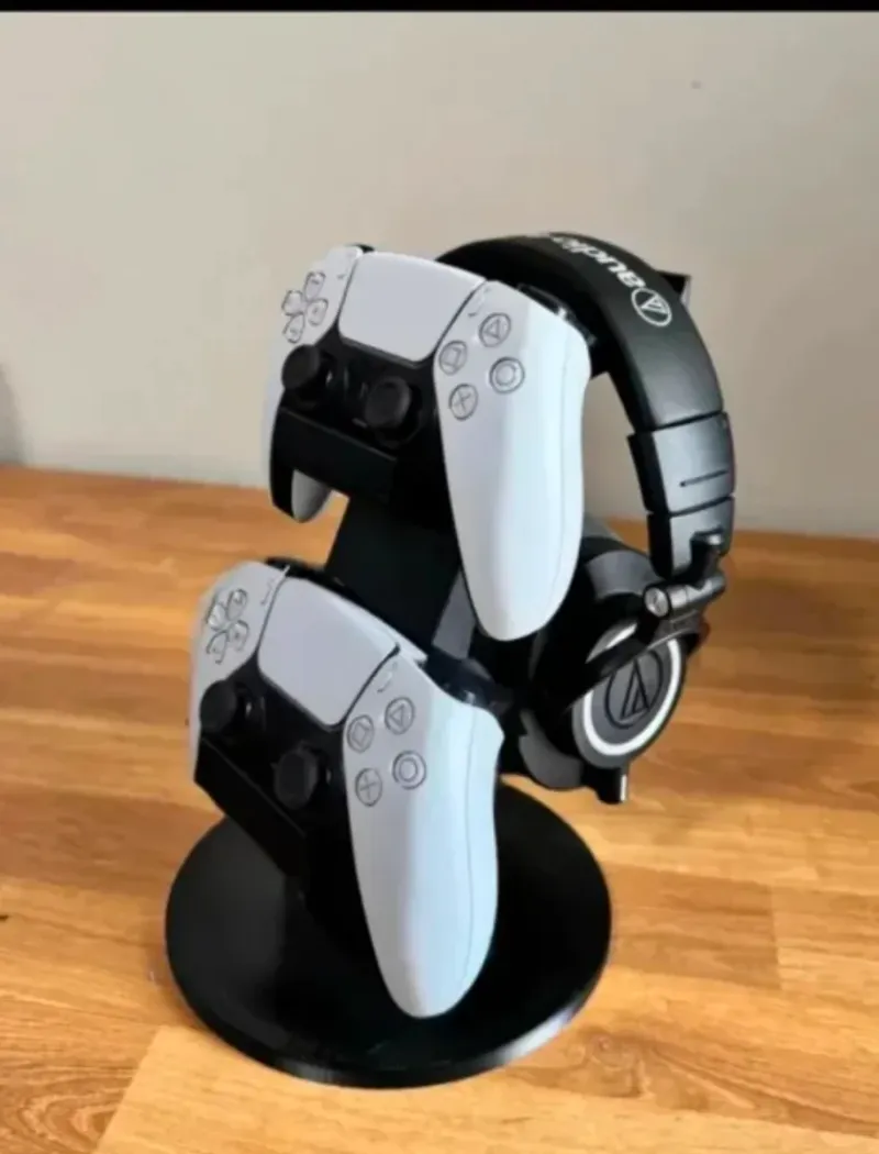 Soporte 2 mandos y auriculares PS5