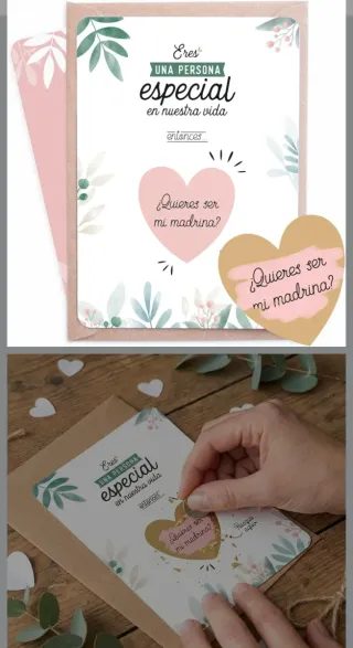 Tarjeta Madrina ¿Quieres ser mi madrina?