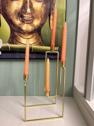 Candelabro dorado 4 velas