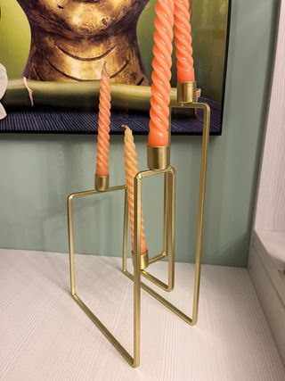 Candelabro dorado 4 velas