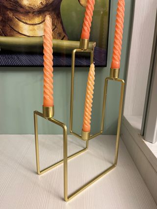 Candelabro dorado 4 velas