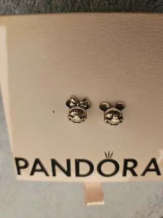 Pandora Disney Mickey Minnie Charms Plata